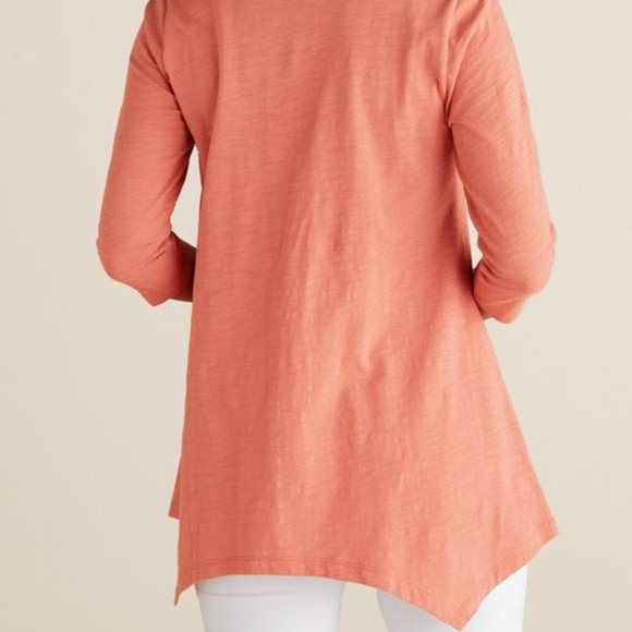 Soft Surroundings Danielle Button Top Size -  PL Apricot Brandy Color - Picture 3 of 8
